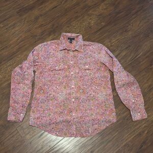 Ralph Lauren Pink Floral Button-Down Shirt